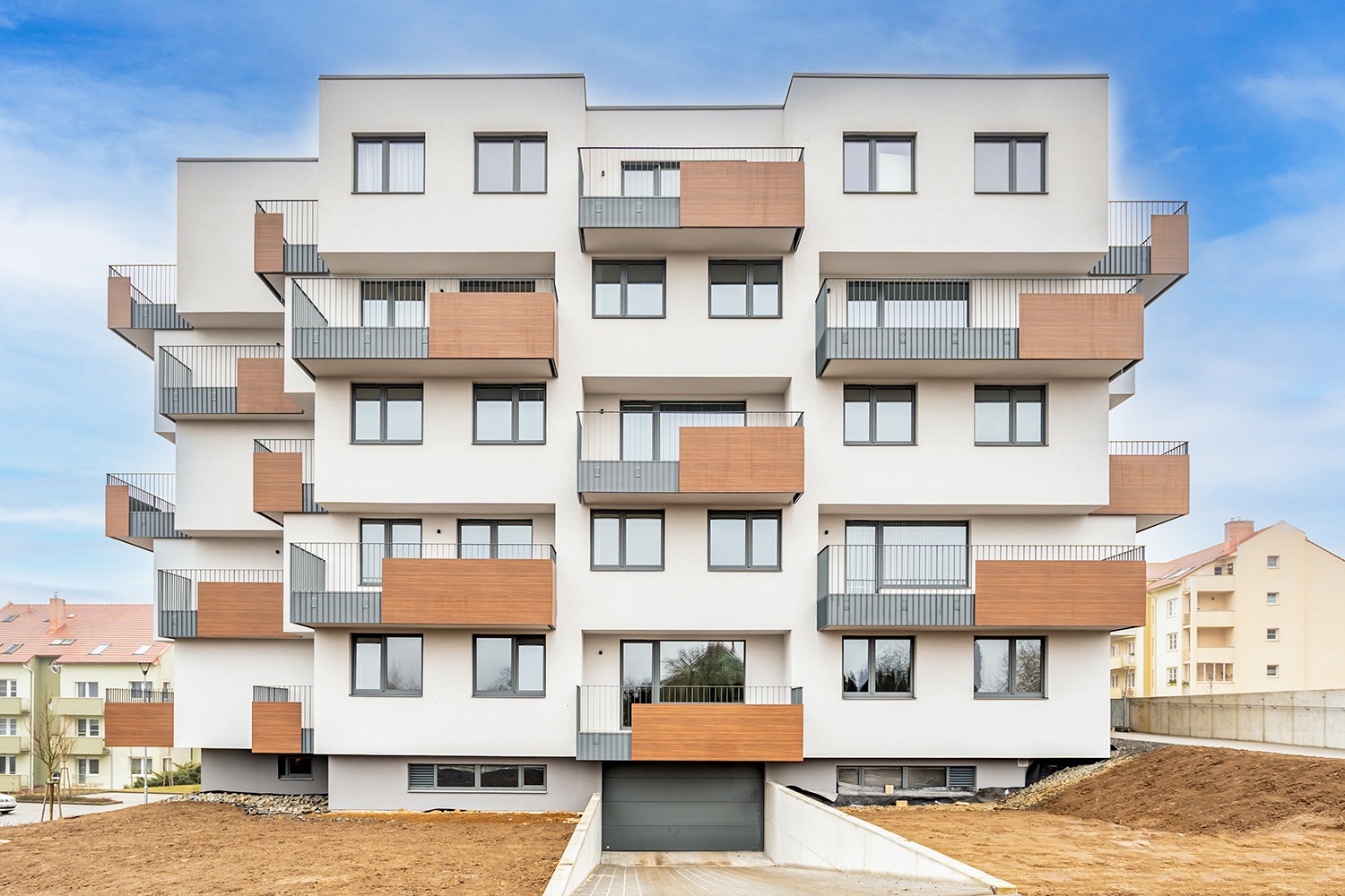 arquitectura Bloque de viviendas representado en un proyecto de arquitectura residencial