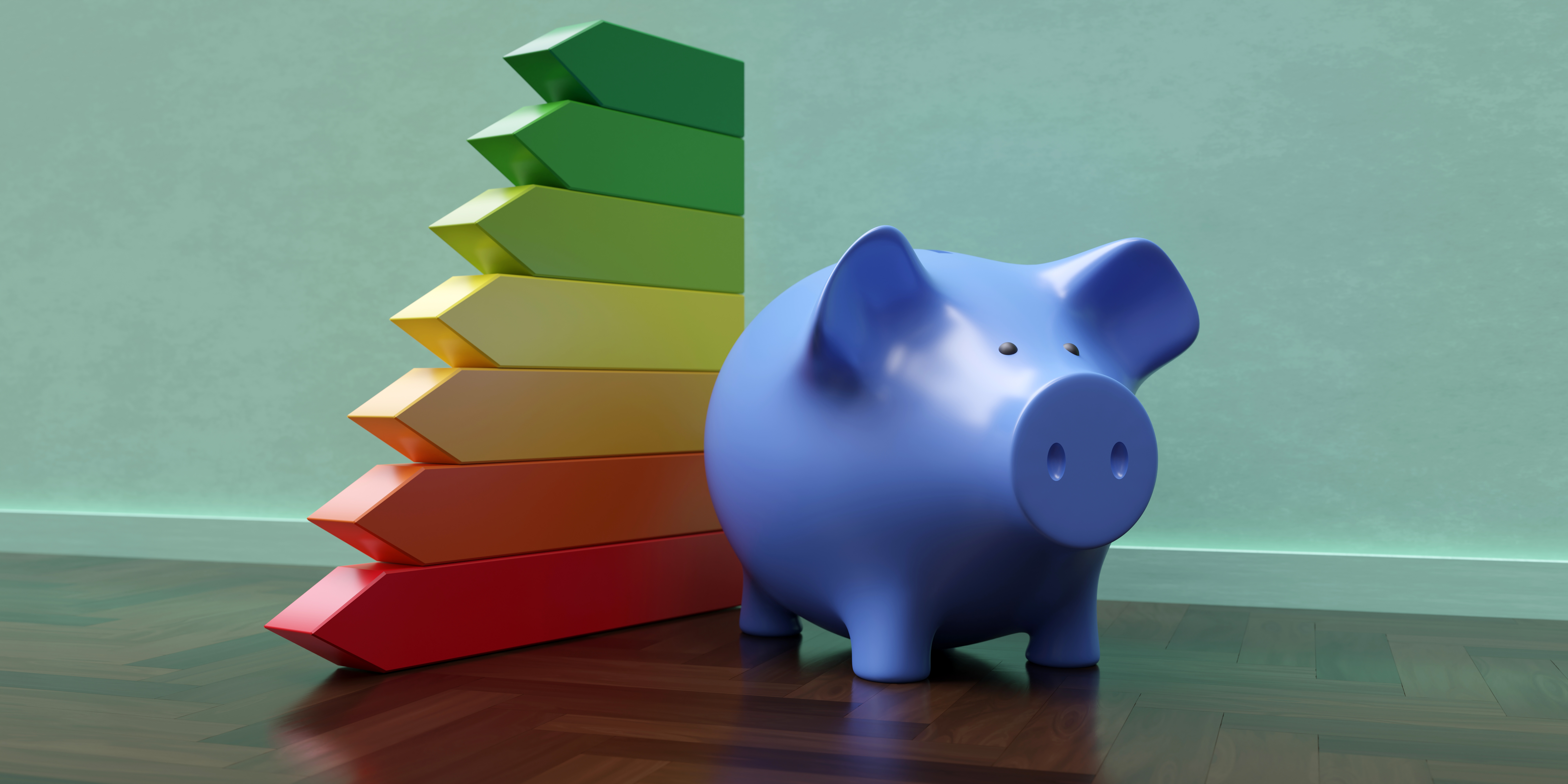 Concepto de eficiencia energética y ahorro de consumo en una vivienda