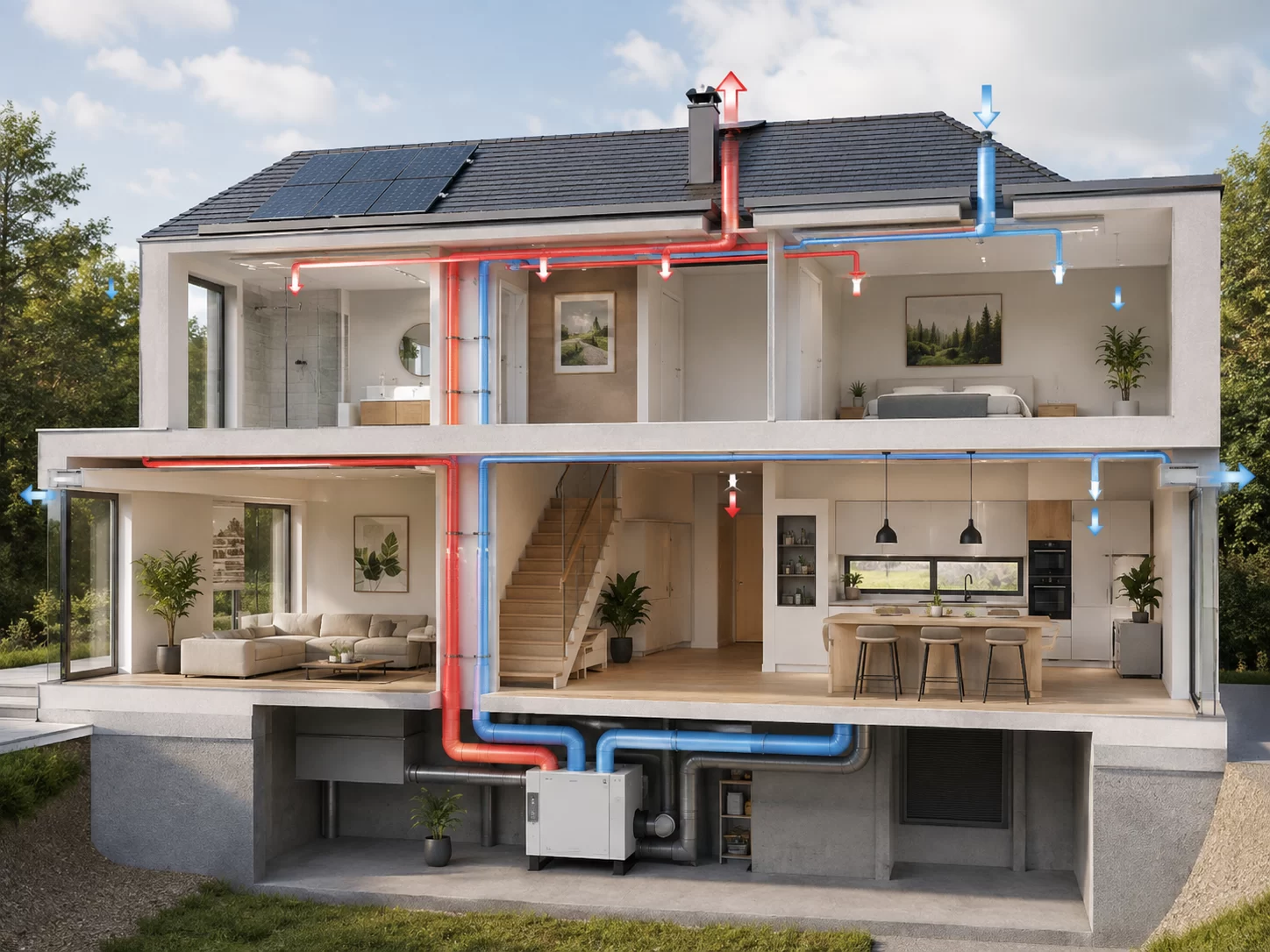 Sistema de ventilación mecánica controlada para una vivienda eficiente